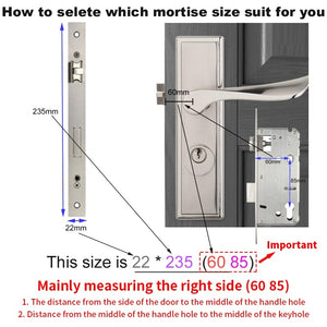 50/72/85/Series Universal Lock Body Lock Mortise Door Lock Applicable to Wooden Door Metal Door Hotel Lock Glass Lock Fingerprint Lock Combination Lock Electronic Lock Induction Lo