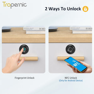Fingerprint Smart Cabinet Lock NFC Drawer Lock with Public Mode for Home Public Cabinet