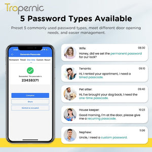 TTLOCK Smart Door Lock with Doorbell APP Management Fingerprint Door Knob Anti Theft Password Digital Lock for Home Wooden Door