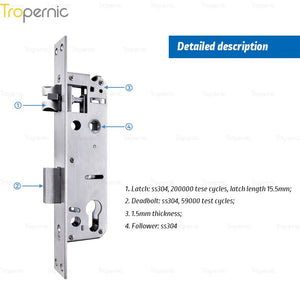 50/72/85/Series Universal Lock Body Lock Mortise Door Lock Applicable to Wooden Door Metal Door Hotel Lock Glass Lock Fingerprint Lock Combination Lock Electronic Lock Induction Lo