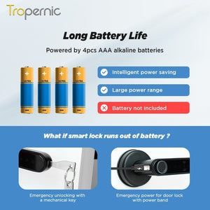 [No Drilling] TTLOCK Smart Door Lock Fingerprint Handle 60/70MM Single Latch 5 In 1 Digital Lock for Home Hotel Handle Adjustable Direction