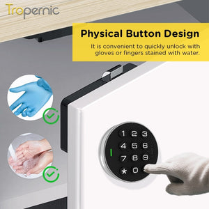 [Public Mode] 2 In 1 Smart Drawer Lock Password Cabinet Lock with IC Card Keyless Universal Cabinet Lock for Home Hotel Sauna Room