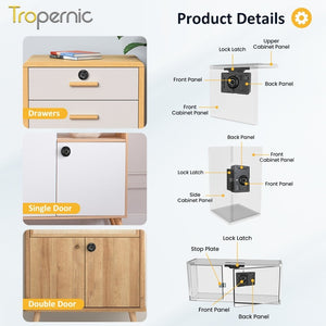 Fingerprint Smart Cabinet Lock NFC Drawer Lock with Public Mode for Home Public Cabinet