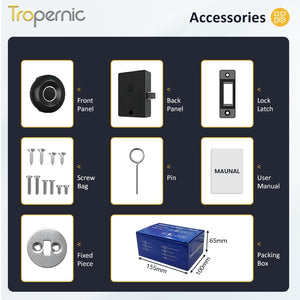 Fingerprint Smart Cabinet Lock NFC Drawer Lock with Public Mode for Home Public Cabinet