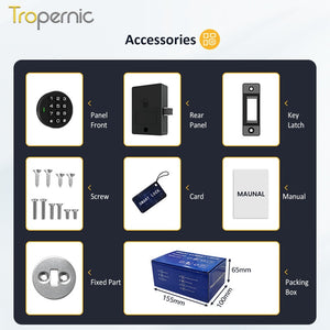 [Public Mode] 2 In 1 Smart Drawer Lock Password Cabinet Lock with IC Card Keyless Universal Cabinet Lock for Home Hotel Sauna Room