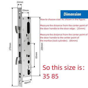 50/72/85/Series Universal Lock Body Lock Mortise Door Lock Applicable to Wooden Door Metal Door Hotel Lock Glass Lock Fingerprint Lock Combination Lock Electronic Lock Induction Lo
