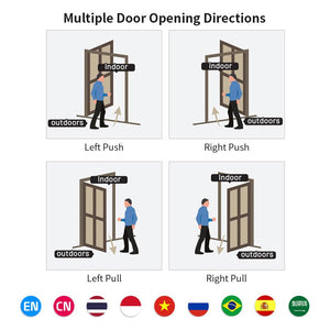 [No Gateway Required] 5 In 1 Tuya Smart Door Lock APP Remote Unlock Fingerprint Door Knob with Passage Mode Digital Door Lock Password IC Card Key Unlocking