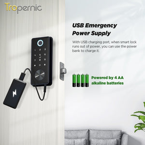 [24h Ship Out] TTLOCK Fully Automatic Smart Door Lock 60/70MM Single Latch Digital Door Lock with Sliding Cover Password IC Card Key Unlock