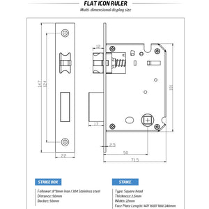 50/72/85/Series Universal Lock Body Lock Mortise Door Lock Applicable to Wooden Door Metal Door Hotel Lock Glass Lock Fingerprint Lock Combination Lock Electronic Lock Induction Lo