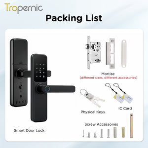TTLOCK Smart Door Lock with Doorbell APP Management Fingerprint Door Knob Anti Theft Password Digital Lock for Home Wooden Door