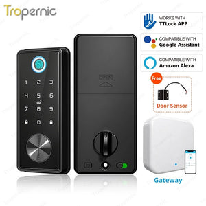 [24h Ship Out] TTLOCK Fully Automatic Smart Door Lock 60/70MM Single Latch Digital Door Lock with Sliding Cover Password IC Card Key Unlock