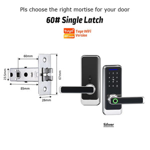 [COD] 5 in 1 Tuya WiFi Smart Door Lock with Tempered Glass Panel APP Remote Unlock Fingerprint Door Knob with Electronic Deadbolt Password IC Card Key Unlocking for Wooden Door Keyless Entry