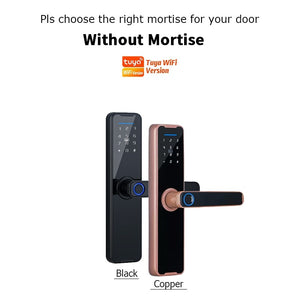 [No Gateway Required] 5 In 1 Tuya Smart Door Lock APP Remote Unlock Fingerprint Door Knob with Passage Mode Digital Door Lock Password IC Card Key Unlocking