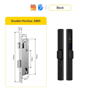 [24h Ship Out] Tuya/TTLOCK Sliding Door Lock Waterproof Smart Door Lock with Short Handle Anti Theft Lock Semi Automatic Digital Lock Fingerprint Smart Lock for Home Office