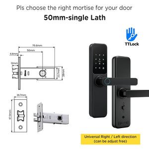 TTLOCK Smart Door Lock with Doorbell APP Management Fingerprint Door Knob Anti Theft Password Digital Lock for Home Wooden Door