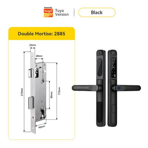 [COD] Tuya Smart Lock with Doorbell Waterproof Sliding Door Lock APP Remote Unlock Fingerprint Door Knob Password Digital Door Lock for Aluminum Door