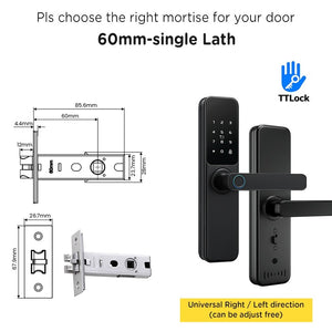 TTLOCK Smart Door Lock with Doorbell APP Management Fingerprint Door Knob Anti Theft Password Digital Lock for Home Wooden Door