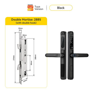 [COD] Tuya Smart Lock with Doorbell Waterproof Sliding Door Lock APP Remote Unlock Fingerprint Door Knob Password Digital Door Lock for Aluminum Door