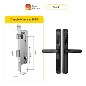 [COD] Tuya Smart Lock with Doorbell Waterproof Sliding Door Lock APP Remote Unlock Fingerprint Door Knob Password Digital Door Lock for Aluminum Door