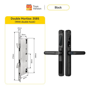 [COD] Tuya Smart Lock with Doorbell Waterproof Sliding Door Lock APP Remote Unlock Fingerprint Door Knob Password Digital Door Lock for Aluminum Door