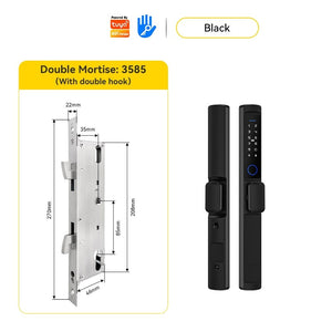 [24h Ship Out] Tuya/TTLOCK Sliding Door Lock Waterproof Smart Door Lock with Short Handle Anti Theft Lock Semi Automatic Digital Lock Fingerprint Smart Lock for Home Office