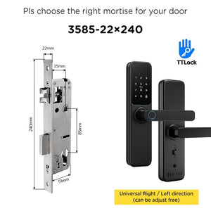 TTLOCK Smart Door Lock with Doorbell APP Management Fingerprint Door Knob Anti Theft Password Digital Lock for Home Wooden Door