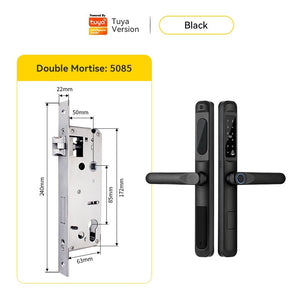 [COD] Tuya Smart Lock with Doorbell Waterproof Sliding Door Lock APP Remote Unlock Fingerprint Door Knob Password Digital Door Lock for Aluminum Door