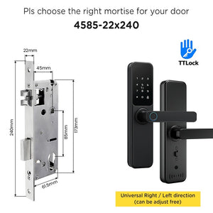 TTLOCK Smart Door Lock with Doorbell APP Management Fingerprint Door Knob Anti Theft Password Digital Lock for Home Wooden Door