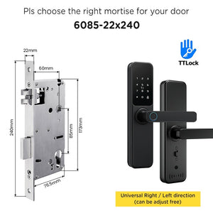 TTLOCK Smart Door Lock with Doorbell APP Management Fingerprint Door Knob Anti Theft Password Digital Lock for Home Wooden Door