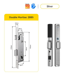[24h Ship Out] Tuya/TTLOCK Sliding Door Lock Waterproof Smart Door Lock with Short Handle Anti Theft Lock Semi Automatic Digital Lock Fingerprint Smart Lock for Home Office