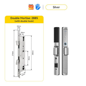 [24h Ship Out] Tuya/TTLOCK Sliding Door Lock Waterproof Smart Door Lock with Short Handle Anti Theft Lock Semi Automatic Digital Lock Fingerprint Smart Lock for Home Office
