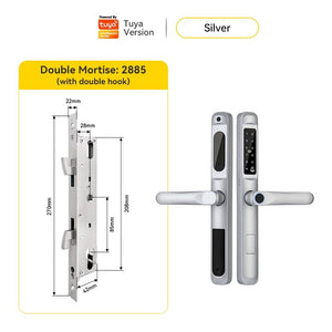 [COD] Tuya Smart Lock with Doorbell Waterproof Sliding Door Lock APP Remote Unlock Fingerprint Door Knob Password Digital Door Lock for Aluminum Door