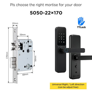 TTLOCK Smart Door Lock with Doorbell APP Management Fingerprint Door Knob Anti Theft Password Digital Lock for Home Wooden Door
