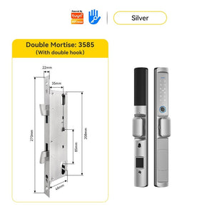 [24h Ship Out] Tuya/TTLOCK Sliding Door Lock Waterproof Smart Door Lock with Short Handle Anti Theft Lock Semi Automatic Digital Lock Fingerprint Smart Lock for Home Office