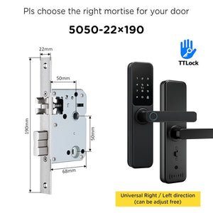 TTLOCK Smart Door Lock with Doorbell APP Management Fingerprint Door Knob Anti Theft Password Digital Lock for Home Wooden Door