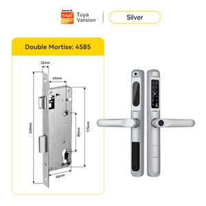 [COD] Tuya Smart Lock with Doorbell Waterproof Sliding Door Lock APP Remote Unlock Fingerprint Door Knob Password Digital Door Lock for Aluminum Door