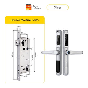 [COD] Tuya Smart Lock with Doorbell Waterproof Sliding Door Lock APP Remote Unlock Fingerprint Door Knob Password Digital Door Lock for Aluminum Door