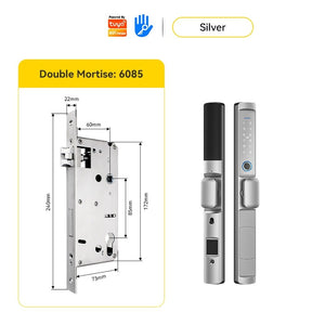 [24h Ship Out] Tuya/TTLOCK Sliding Door Lock Waterproof Smart Door Lock with Short Handle Anti Theft Lock Semi Automatic Digital Lock Fingerprint Smart Lock for Home Office
