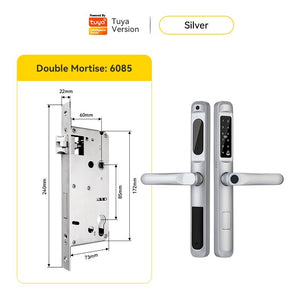 [COD] Tuya Smart Lock with Doorbell Waterproof Sliding Door Lock APP Remote Unlock Fingerprint Door Knob Password Digital Door Lock for Aluminum Door