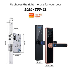 [No Gateway Required] 5 In 1 Tuya Smart Door Lock APP Remote Unlock Fingerprint Door Knob with Passage Mode Digital Door Lock Password IC Card Key Unlocking