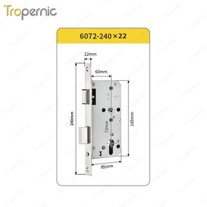 50/72/85/Series Universal Lock Body Lock Mortise Door Lock Applicable to Wooden Door Metal Door Hotel Lock Glass Lock Fingerprint Lock Combination Lock Electronic Lock Induction Lo