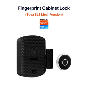 [20 Fingerprint Capacity] Tuya Smart Cabinet Lock Fingerprint Anti Theft Drawer Lock Bluetooth Unlock Keyless Smart Drawer Lock for Private Cabinet
